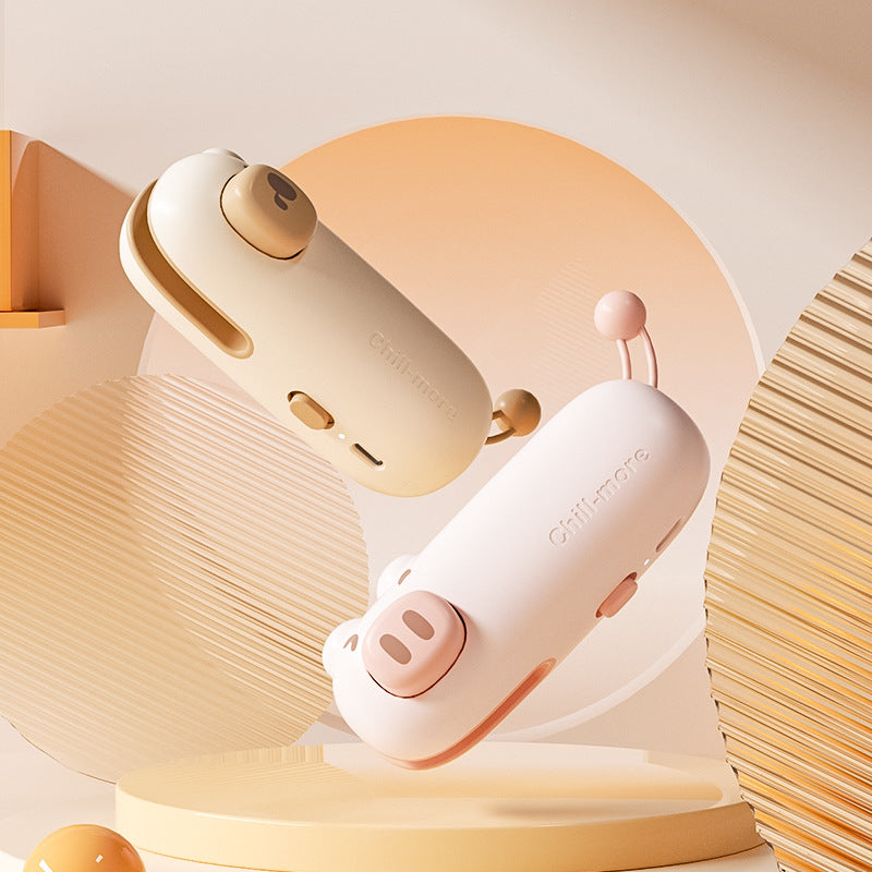 Two playful rechargeable bag sealer designs for sealing opened snack bags