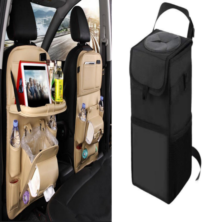 Premium backseat organizer with folding tray — product view 10