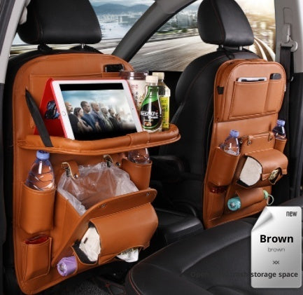 Premium backseat organizer with folding tray — product view 6